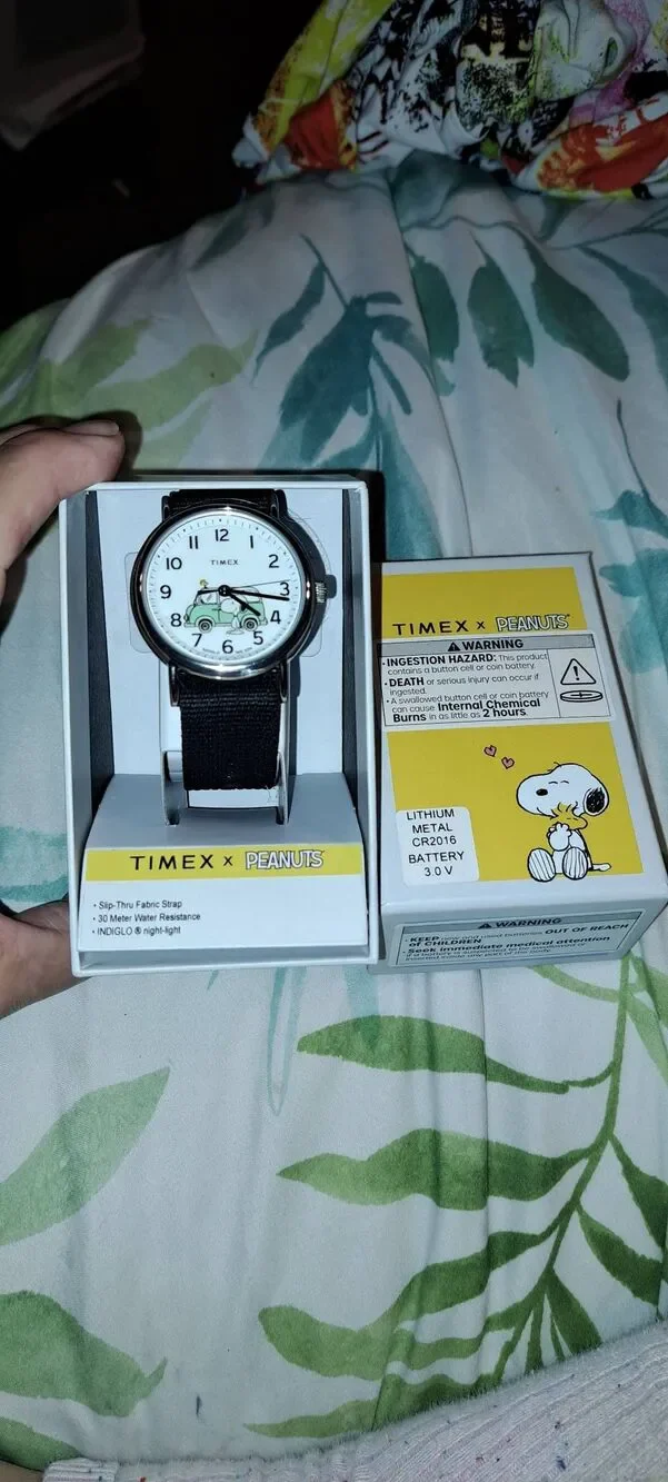 NEW Timex x Peanuts Snoopy Woodstock Van Weekender Watch 38mm TW2Y11800JT